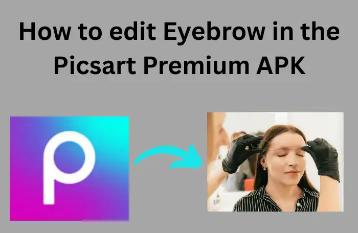 How to edit Eyebrow in the Picsart Premium APK
